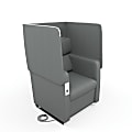 OFM Morph Series Soft Seating Chair, Slate Gray/Chrome 1 thumbnail image