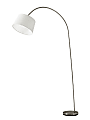Adesso® Goliath Arc Floor Lamp, 83"H, Natural Shade/Brushed Steel Base 1 thumbnail image