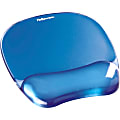 Fellowes® Gel Crystals Mouse Pad With Wrist Rest, 1"H x 7.94"W x 9.25"D, Blue 1 thumbnail image