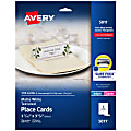 Avery® Printable Place Cards With Sure Feed Technology, 1-7/16" x 3-3/4", Textured White, Pack Of 150 1 thumbnail image