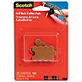 Scotch® Self-Stick Rubber Pads, Brown, 3/8" x 1/8", Pack Of 24