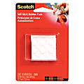 Scotch® Self-Stick Rubber Pads, Clear, 1/2", Pack Of 18
