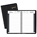 AT-A-GLANCE® Daily Appointment Book, 24 Hour, 4 7/8" x 8", Black, January to December 2018 (7020705-18)
