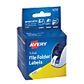 Avery® Permanent Thermal Printer Water-Resistant File Folder Labels, Rectangular, 9/16" x 3 7/16", White, Pack Of 260