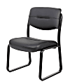 Boss Office Products LeatherPlus™ Bonded Leather Guest Chair, Black 1 thumbnail image
