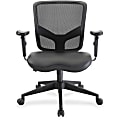 Lorell® Executive Ergonomic Bonded Leather/Mesh Mid-Back Chair, Black 1 thumbnail image