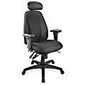 WorkPro® Maverick Multifunction Ergonomic Fabric High-Back Chair With Headrest, Black 1 thumbnail image