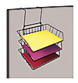OfficeMax Wire Partition Additions Triple Tray, Black 1 thumbnail image
