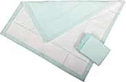 Protection Plus Polymer Disposable Underpads, Quilted, 30" x 36", Green, 5 Per Bag, Case Of 15 Bags