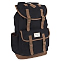Trailmaker Buckled Backpack With 17" Laptop Pocket, Black/Brown