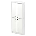 South Shore Morgan 4-Door Corner Armoire, 62-1/4”H x 28-3/4”W x 20-1/2”D, Pure White