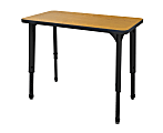 Marco Group™ Apex™ Series Student Adjustable Desk, Rectangle, Solar Oak/Black