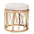 bali & pari Hachiro Natural Rattan Ottoman Footstool, 17-3/4”H x 21-3/4”W x 21-3/4”D, Natural 1 thumbnail image