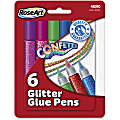 RoseArt Confetti Glitter Glue Pens - 0.21 oz - 6 / Pack - Assorted 1 thumbnail image