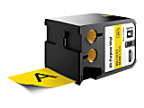 DYMO XTL - Vinyl - permanent adhesive - black on yellow - Roll (0.21 in x 23 ft) 1 cassette(s) tape - for XTL 500