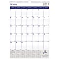 Blueline DuraGlobe Wall Calendar - January 2018 till December 2018 - 1 Month Single Page Layout - 12" x 17" - Wall Mountable - White, Brown, Green - Chipboard - Reinforced, Eco-friendly, Reference Calendar