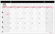 2024-2025 Office Depot® Brand Monthly Academic Desk Calendar, 17-3/4" x 10-7/8", 30% Recycled, July 2024 To June 2025