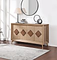 Coast to Coast Sherwood 65"W Transitional Credenza With 4 Doors, Brown