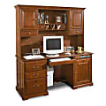 Cole Office Corvallis Desk And Storage Hutch, 72 3/4"H x 68"W x 13 1/2"D, Cordovan Cherry 1 thumbnail image