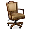 Cole Office Strasbourg Desk Chair With Arms, 40 1/4"H x 23"W x 24"D, Black Frame, Beige Fabric 1 thumbnail image