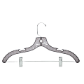 Honey-Can-Do Suit Hangers With Clips, 9 1/4"H x 17"D, Gray, Pack Of 120