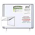 MasterVision® Waterproof Outdoor Magnetic Dry-Erase Enclosed Board, Lacquered Steel, 26 1/2" x 30", Aluminum Frame 1 thumbnail image