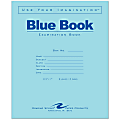 Roaring Spring Blue Book 8-sheet Exam Booklet - 8 Sheets - Stapled - Ruled Margin - 15 lb Basis Weight - 7" x 8 1/2" - White Paper - Blue Cover - Dual Sided - 1 Each