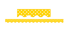 Teacher Created Resources Border Trim, 2 3/16" x 35" Strips, Yellow Mini Polka Dots, Pack Of 12 1 thumbnail image