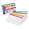 Oxford® Color-Coded Index Cards, 3" x 5", Assorted Colors, Pack Of 100