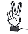 Adesso® Simplee Infinity Neon Table Lamp, 10"H, Peace Sign, Black 1 thumbnail image