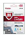 McAfee® LiveSafe™, For PC/Mac®, iOS, or Android, Unlimited Devices, 1-year subscription, Download