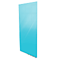 Ghent Aria Low-Profile Magnetic Glass Whiteboard, 48" x 36", Blue