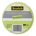 Scotch® Decorative Masking Tape, 15/16" x 27 3/10 Yd., Multicolor