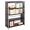 Safco Scoot 46-9/10" 4 Shelf Contemporary Bookcase, Black/Dark Finish