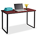 Safco Steel Workstation - Laminated Rectangle Top - U-shaped Base - 47.25" Table Top Width x 24" Table Top Depth - 28.75" Height x 47.25" Width x 24" Depth - Assembly Required - Cherry - Fiberboard, Steel