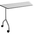 Safco Impromptu Mobile Training Table T-Leg Base - T-shaped Base - 4 Legs - 28.50" Height x 5" Width x 5.25" Depth - Silver - Steel