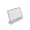 Azar Displays Acrylic L-Shaped Sign Holders, 2" x 3", Clear, Pack Of 10