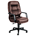 HON® Pillow-Soft® Ergonomic Leather Executive Chair, Burgundy
