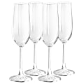 Martha Stewart 4-Piece Flute Glass Set, 7.3 Oz, Clear 1 thumbnail image