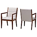 Baxton Studio Theresa Accent Chairs, Gray/Beige, Set Of 2 Chairs 1 thumbnail image