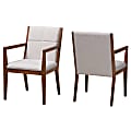 Baxton Studio Theresa Accent Chairs, Gray/Beige, Set Of 2 Chairs