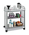 Safco® Impromptu 1-Shelf Steel Beverage Cart, 36 1/2"H x 34"W x 21 1/4"D, Gray