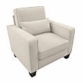 Bush® Furniture Stockton Accent Chair With Arms, Cream Herringbone Fabric, Standard Delivery