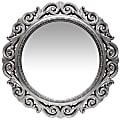 Infinity Instruments Antique-Look Round Wall Mirror, 22-1/2”H x 22-1/2”W x 2-1/4”D, Silver 1 thumbnail image