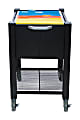 Vertiflex® SmartWorx Sidekick Steel File Cart, 27 3/4"H x 15"W x 16 1/2"D, Black
