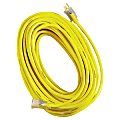 Coleman Cable 2885 - 12/3 100'SJTW Yellow Jacket Extension Cord w/Lighted End - 125 V AC Voltage Rating - 15 A Current Rating - Yellow 1 thumbnail image