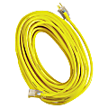 Coleman Cable 2885 - 12/3 100'SJTW Yellow Jacket Extension Cord w/Lighted End - 125 V AC Voltage Rating - 15 A Current Rating - Yellow