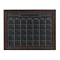 DesignOvations Beatrice Magnetic Framed Chalkboard Calendar, 23-3/16” x 29-3/16”, Black, Brown Plastic Frame 1 thumbnail image