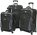 Geoffrey Beene Brentwood 3-Piece Luggage Set, Black 1 thumbnail image