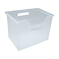 Iris® Open Top File Box, 7 7/8"L x 13 3/8"W x 9 4/5"H, Large, Clear 1 thumbnail image